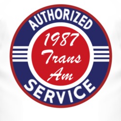 Authorized Service 1987 Pontiac Trans Am T Shirt