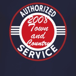 Authorized Service 2008 Chrysler Town and Country Dark T Shirt