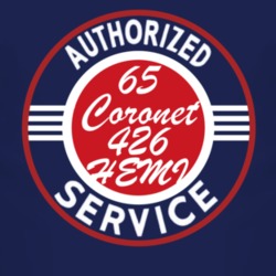 Authorized Service 1965 DODGE CORONET 426 HEMI Dark T Shirt