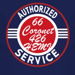 Authorized Service 1966 DODGE CORONET 426 HEMI Dark T Shirt