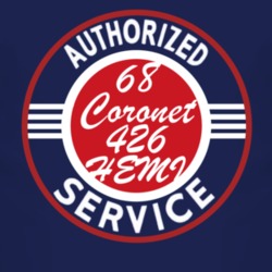 Authorized Service 1968 DODGE CORONET 426 HEMI Dark T Shirt