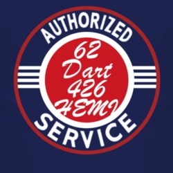 Authorized Service 1962 DODGE DART 426 HEMI Dark T Shirt