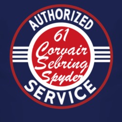 Authorized Service 1961 Chevy Corvair Sebring Spyder Dark T Shirt