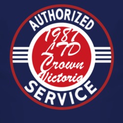 Authorized Service 1987 LTD Crown Victoria Dark T Shirt