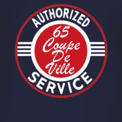 Authorized Service 1965 Cadillac Coupe De Ville Dark T Shirt