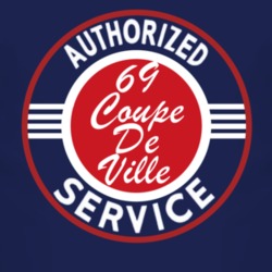Authorized Service 1969 Cadillac Coupe De Ville Dark T Shirt