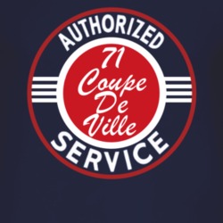 Authorized Service 1971 Cadillac Coupe De Ville Dark T Shirt