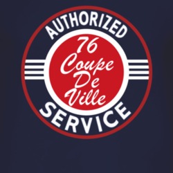 Authorized Service 1976 Cadillac Coupe De Ville Dark T Shirt