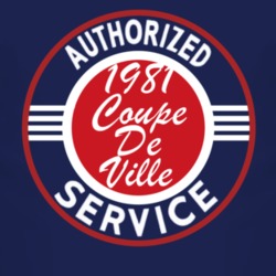 Authorized Service 1981 Cadillac Coupe De Ville Dark T Shirt