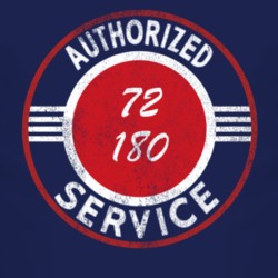 Authorized Service 1972 Chrysler 180 Distressed Look Dark T Shirt