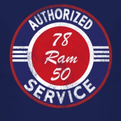 Authorized Service 1978 Dodge Ram 50 Distressed Look Dark T Shirt