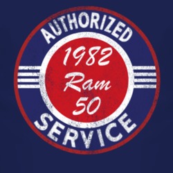 Authorized Service 1982 Dodge Ram 50 Distressed Look Dark T Shirt