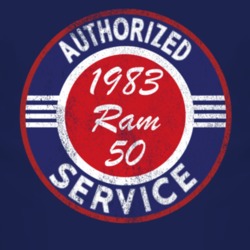 Authorized Service 1983 Dodge Ram 50 Distressed Look Dark T Shirt