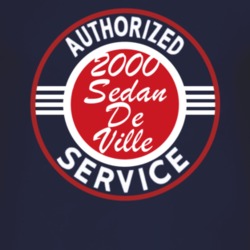 Authorized Service 2000 Cadillac Sedan De Ville Dark T Shirt