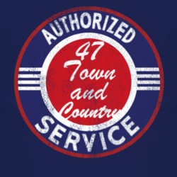 Authorized Service 1947 Chrysler Town and Country Distressed Look Dark