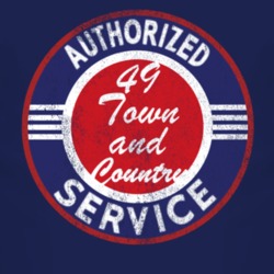 Authorized Service 1949 Chrysler Town and Country Distressed Look Dark