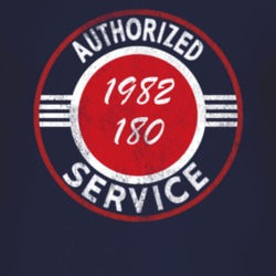 Authorized Service 1982 Chrysler 180 Distressed Look Dark T Shirt