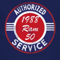 Authorized Service 1988 Dodge Ram 50 Distressed Look Dark T Shirt