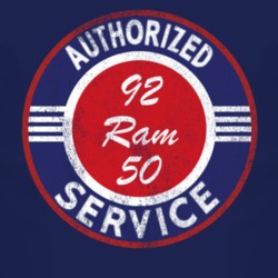 Authorized Service 1992 Dodge Ram 50 Distressed Look Dark T Shirt