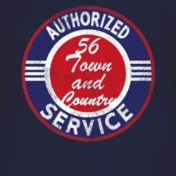 Authorized Service 1956 Chrysler Town and Country Distressed Look Dark