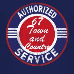 Authorized Service 1967 Chrysler Town and Country Distressed Look Dark