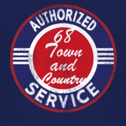 Authorized Service 1968 Chrysler Town and Country Distressed Look Dark