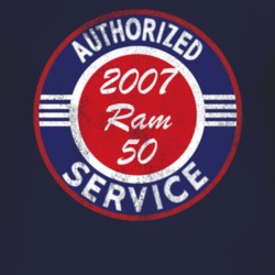 Authorized Service 2007 Dodge Ram 50 Distressed Look Dark T Shirt