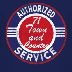 Authorized Service 1971 Chrysler Town and Country Distressed Look Dark