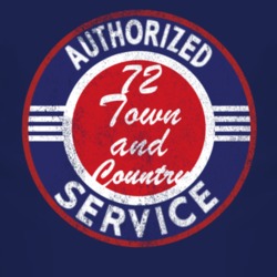 Authorized Service 1972 Chrysler Town and Country Distressed Look Dark