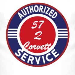 Authorized Service 1957 Chevy Q Corvette T Shirt