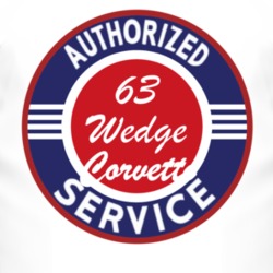 Authorized Service 1963 Chevy Wedge Corvette T Shirt