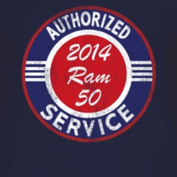 Authorized Service 2014 Dodge Ram 50 Distressed Look Dark T Shirt