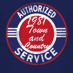 Authorized Service 1981 Chrysler Town and Country Distressed Look Dark