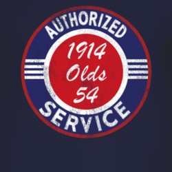 Authorized Service 1914 Oldsmobile Olds 54 Distressed Look Dark T Shir