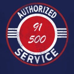 Authorized Service 1991 Chevy 500 Distressed Look Dark T Shirt
