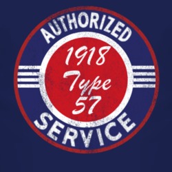 Authorized Service 1918 Cadillac Type 57 Distressed Look Dark T Shirt