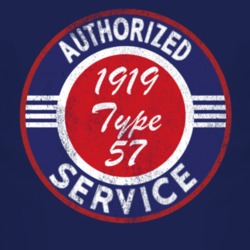Authorized Service 1919 Cadillac Type 57 Distressed Look Dark T Shirt