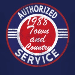 Authorized Service 1988 Chrysler Town and Country Distressed Look Dark