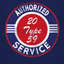 Authorized Service 1920 Cadillac Type 59 Distressed Look Dark T Shirt