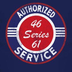 Authorized Service 1946 Cadillac Series 61 Distressed Look Dark T Shir