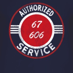 Authorized Service 1967 M 606 Distressed Look Dark T Shirt
