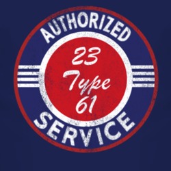 Authorized Service 1923 Cadillac Type 61 Distressed Look Dark T Shirt