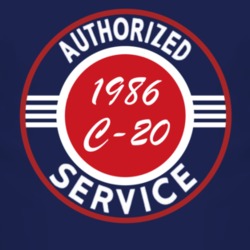 Authorized Service 1986 Chevy C-20 Dark T Shirt