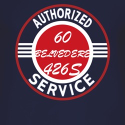 Authorized Service 1960 PLYMOUTH BELVEDERE 426S Dark T Shirt