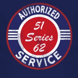 Authorized Service 1951 Cadillac Series 62 Distressed Look Dark T Shir