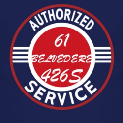 Authorized Service 1961 PLYMOUTH BELVEDERE 426S Dark T Shirt