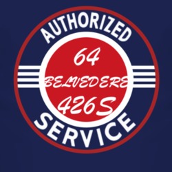Authorized Service 1964 PLYMOUTH BELVEDERE 426S Dark T Shirt