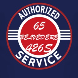 Authorized Service 1965 PLYMOUTH BELVEDERE 426S Dark T Shirt