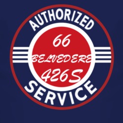Authorized Service 1966 PLYMOUTH BELVEDERE 426S Dark T Shirt