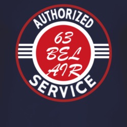 Authorized Service 1963 CHEVY BEL AIR Dark T Shirt